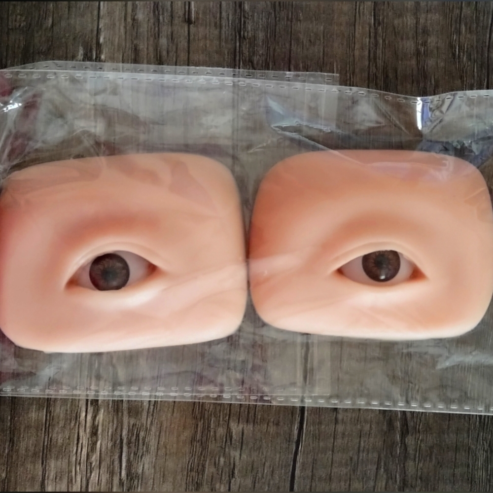 Eye Practice Skin, 3D Silicone Fake Eye Practice Skin Makeup Face Board
